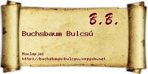 Buchsbaum Bulcsú névjegykártya