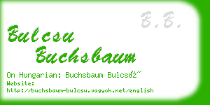 bulcsu buchsbaum business card